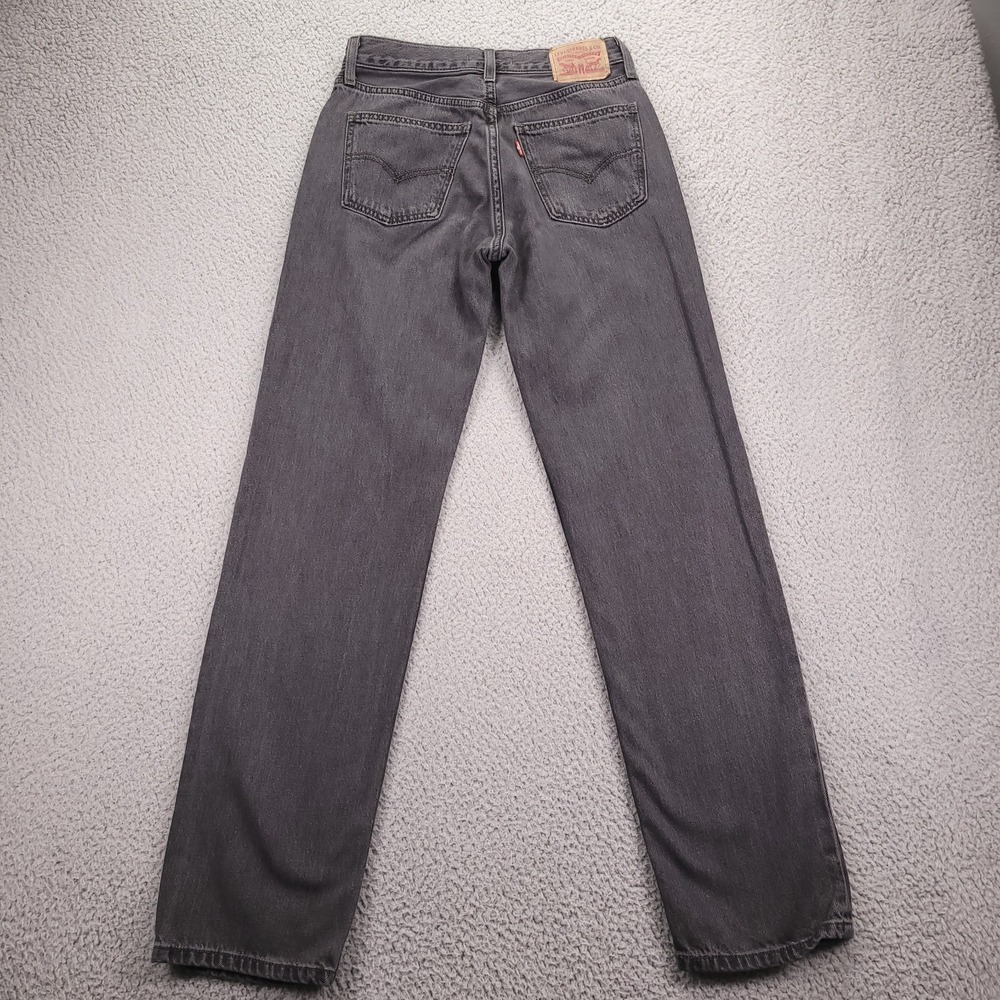 LEVIS Jeans Size 24 Low Pro Straight Mid Rise Gray/Faded Black Denim